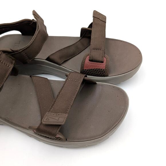 Teva Zymic Platform Slide Sandals Open Toe Men\'s Palm/Red Rock Size US13 EU47 main image 10